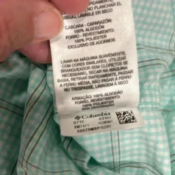 Columbia Men's Plaid Button Down Short Sleeve Pocket Shirt
Sz Medium Turquoise - Picture 12 of 12